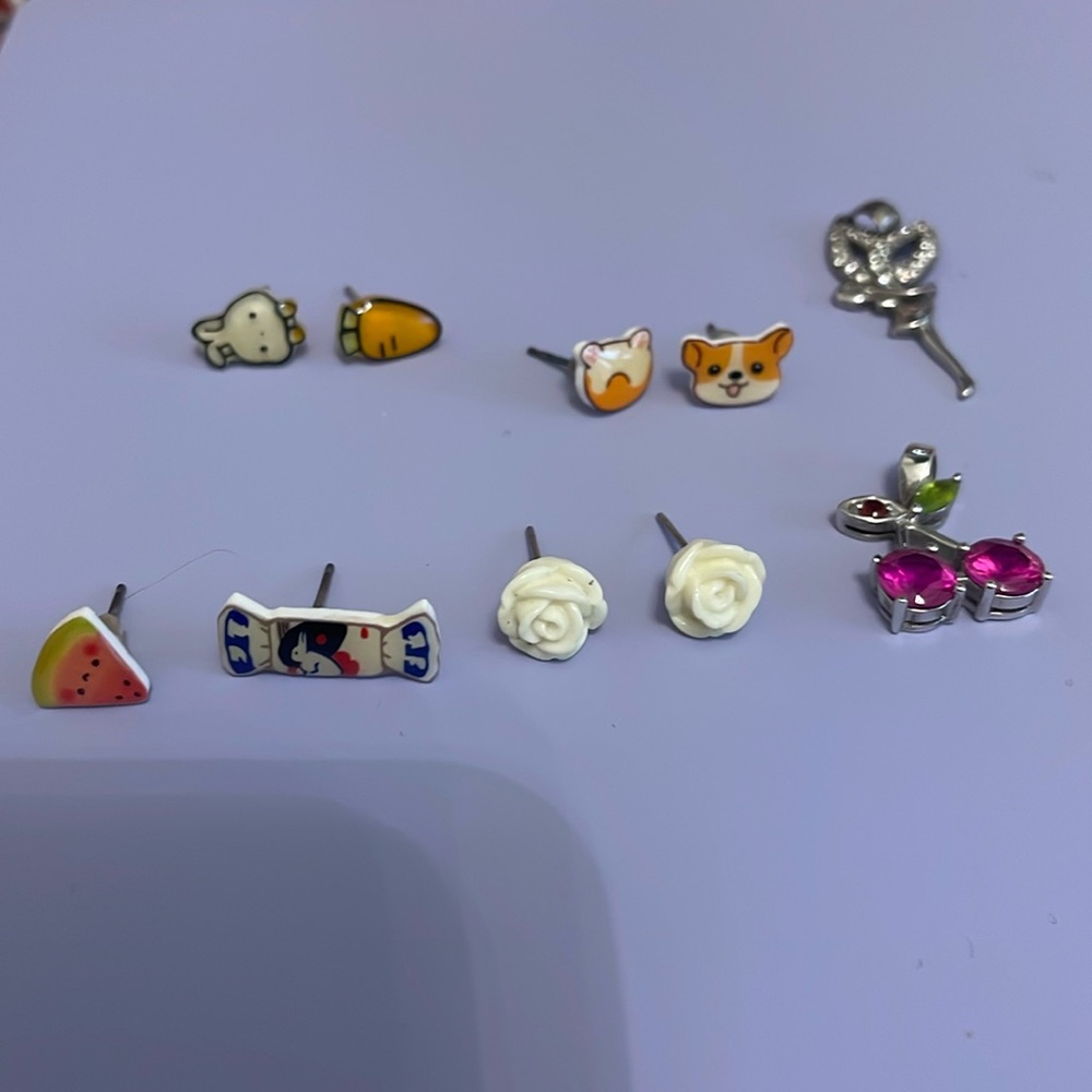 earring and pendant